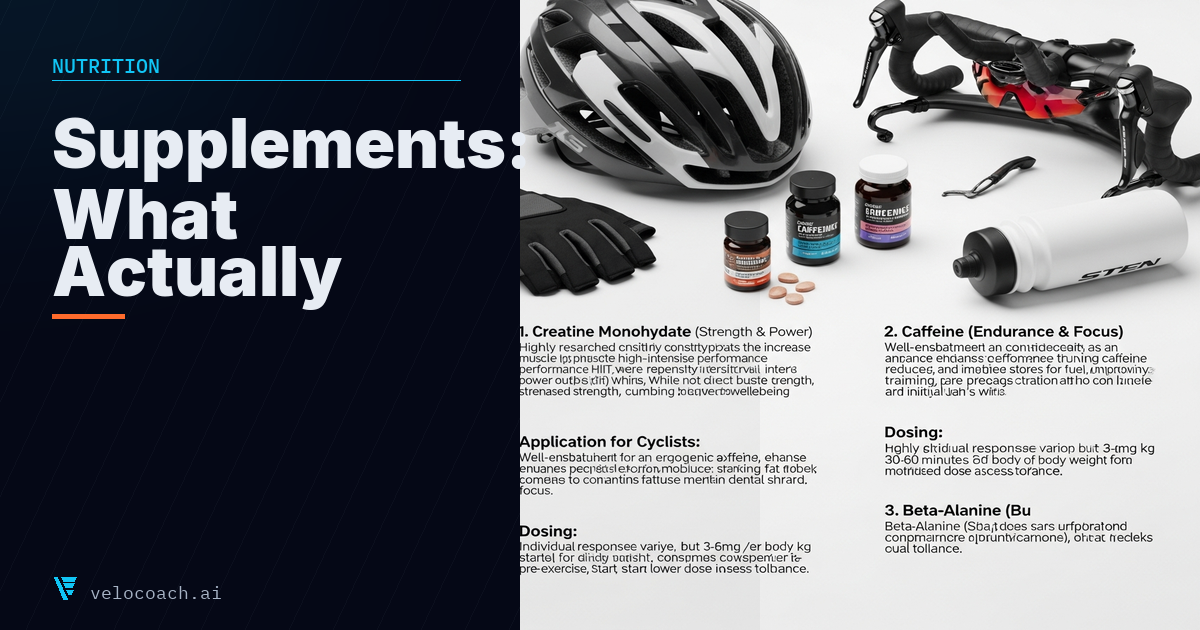 Supplements for Cyclists: What the Evidence Actually Supports